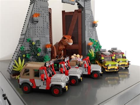 Lego Moc Jurassic Park Staff Jeep By Miro Rebrickable Build With Lego