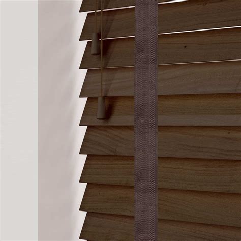 Fired Walnut Wood Venetian Blind With Tapes Shutters And Blinds Online