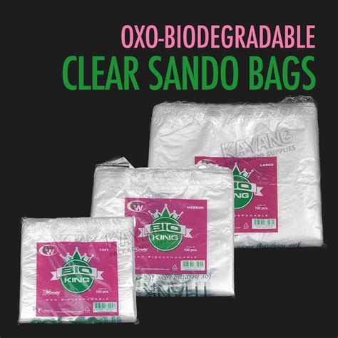 Pcs Oxo Biodegradable Plastic Sando Bag Bio King With Thank You