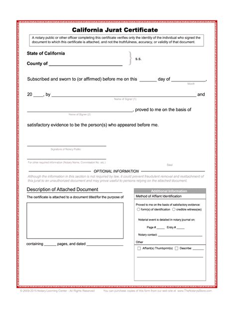 California Jurat Form Pdf Fill Out And Sign Online Dochub