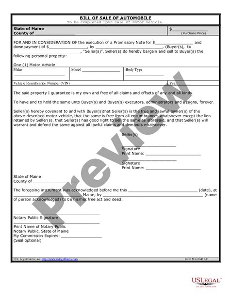 Bill Sale Automobile Template With Lien Holder Us Legal Forms