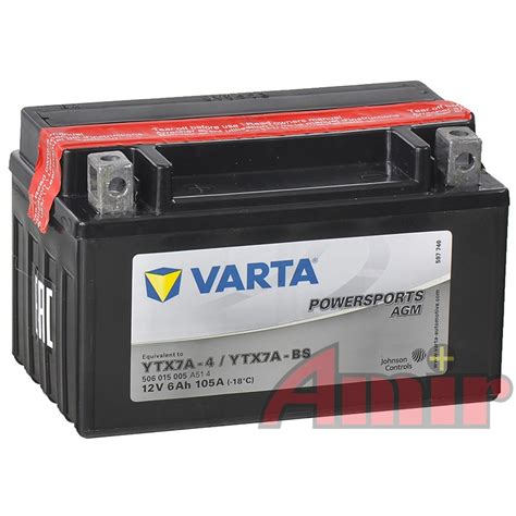 Akumulator Varta YTX7A BS 12N7E B 12V 6Ah 105A Powersports