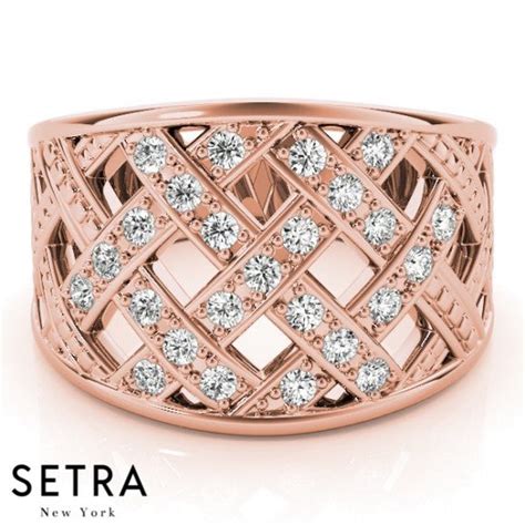 Classic 14k Fine Rose Gold Diamond Setting Ring – Setra New York