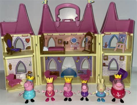 Peppa Pig Princess Castle Deluxe Playset With 6 Figures And Furniture ...