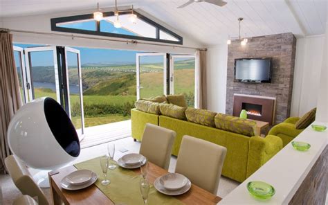 Outlook Holiday Lodge Lounge Dining Area Bi Folding Doors Open Plan