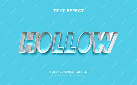 Premium Psd Hollow Text Effect