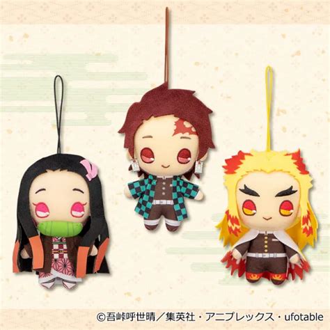 DEMON SLAYER MASCOT Nezuko Tanjiro Kyojuro Rengoku 3 Set Plush Doll