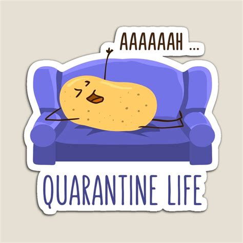 Quarantine Potato Queen Magnet For Sale By Anishacreations Couch Potato Potatoes Vinyl