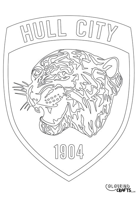 Hull City Badge Printable Colouring Page Colouring Crafts