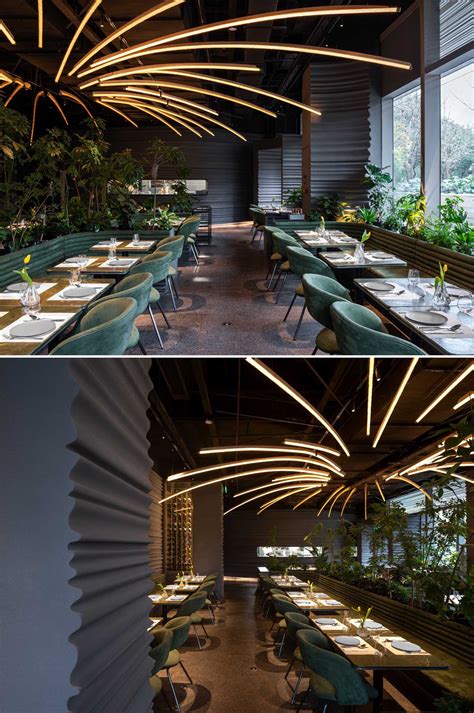 The Sculptural Walls In This Restaurant Were Inspired By Painting