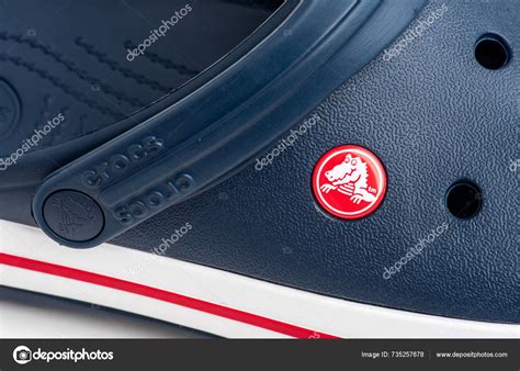 Istanbul Turkey July 2024 Crocs Crocband Clog White Background Navy