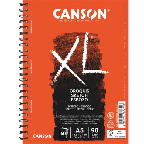 Bloc Xl Croquis Feuilles Format A De Canson Spiral Sur Grand C T