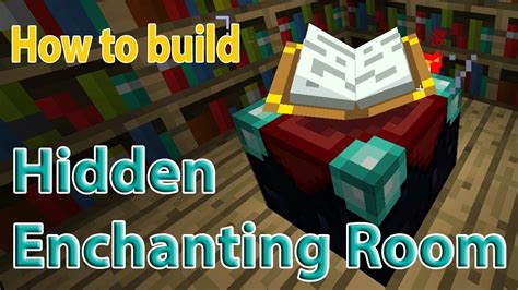 Minecraft Hidden Enchanting Room Table Easy Redstone Youtube