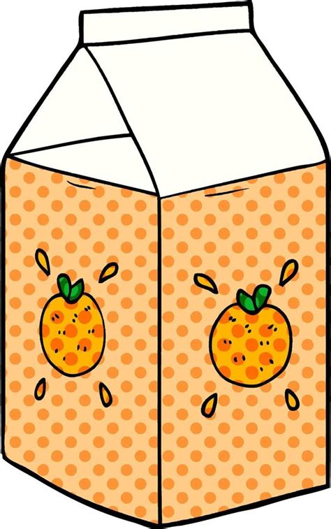 Cartoon Orange Juice Carton Vector Art At Vecteezy