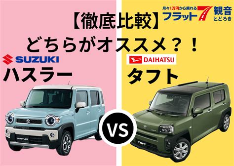 人気の軽suv【ハスラー】と【タフト】選ぶならどっち？価格から安全性能まで徹底比較！ 【公式】広島エリア最大級のマイカーリース専門店