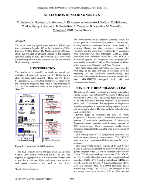 Pdf Nuclotron Beam Diagnostics