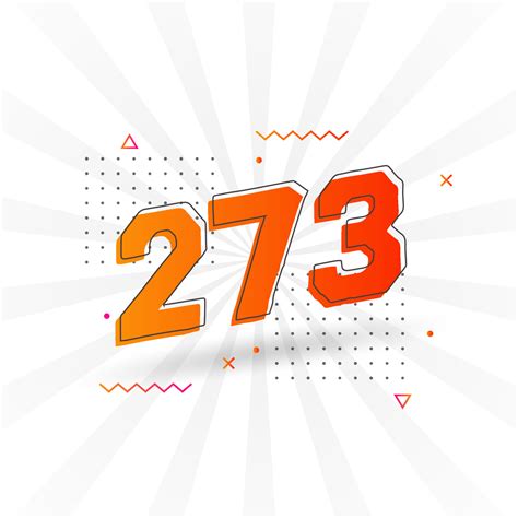 273 Number Vector Font Alphabet Number 273 With Decorative Element