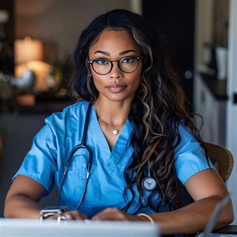 Premium Photo Portrait Of A Beautiful African American Female Doctor