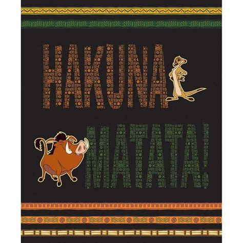 Camelot Fabrics The Lion King Hakuna Matata Panel Full Yard Etsy