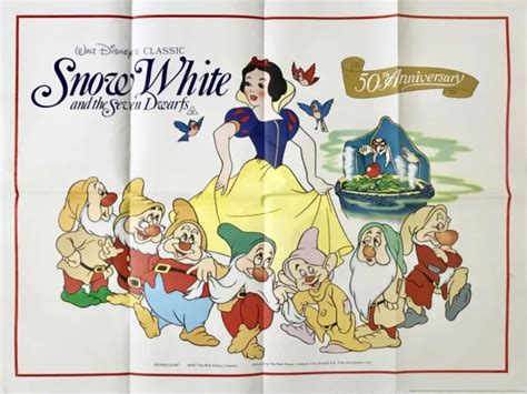 Walt Disney Snow White And The Seven Dwarfs 50th Anniversary Original