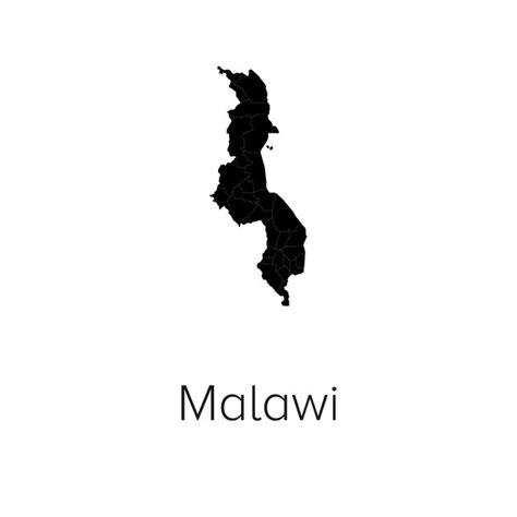 Premium Vector Malawi Map Vector Illustration Silhouette Outline