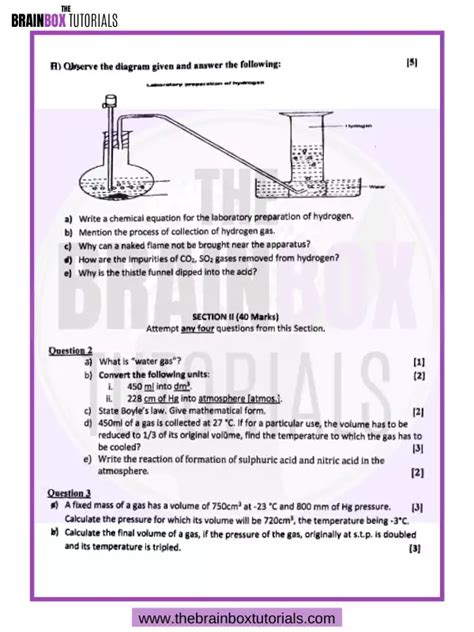 Icse Class 9 Chemistry Sample Paper For 2020 2021