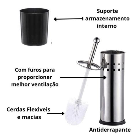 Escova De Limpar Vaso Sanit Rio Privada Banheiro A O Inox Mercadolivre