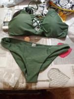 Lace Up Bikini Swimwear In LIGHT BLUE ZAFUL