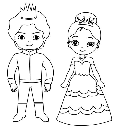 Dibujos De Principe Y Princesa Para Colorear Para Colorear Pintar E