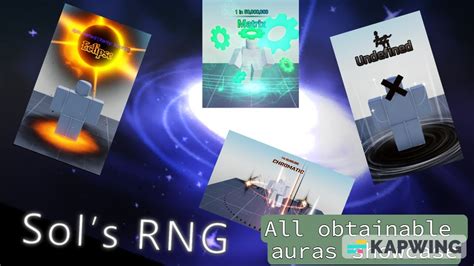 Sol S RNG All Obtainable Auras Showcase YouTube