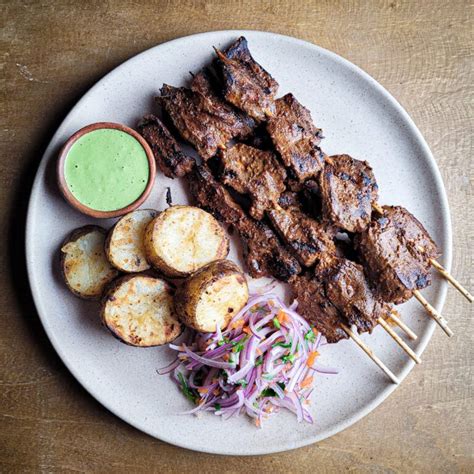 Anticuchos Peruvian Grilled Beef Heart Skewers