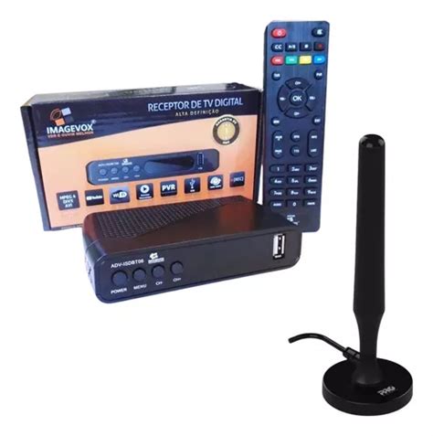 Kit Conversor E Receptor Digital Imagevox Antena Intern Frete grátis