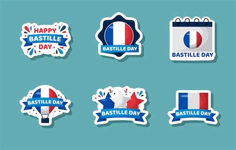 Premium Vector Bastille Day Collection Sticker