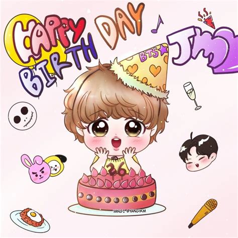 Pin De Sandra Sanchez En Chibis Feliz Cumpleaños Dibujos Bts Dibujo