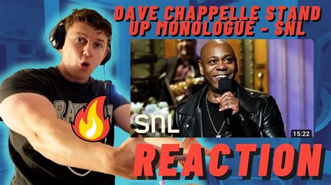Irish Man Reacts To Dave Chappelle Stand Up Monologue Snl Youtube