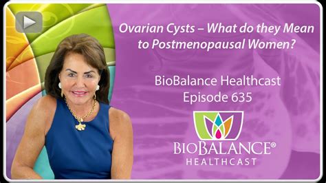 Ovarian Cysts What Do They Mean To Postmenopausal Women Youtube