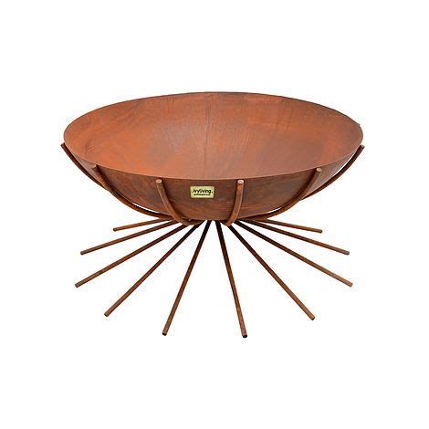 Outdoor Metal Dakota Firebowl In Rust H37Cm W71Cm Thompson Morgan