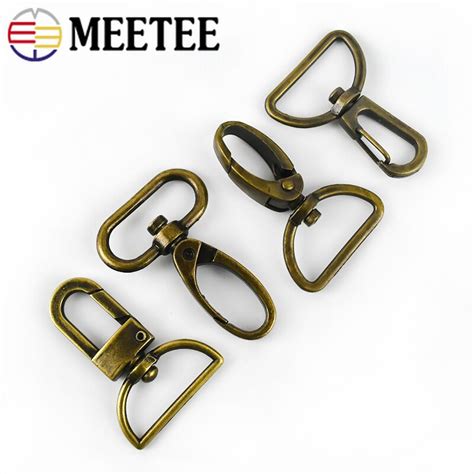 Meetee Hebilla De Metal Bronce Para Bolso Ganchos Giratorios Con