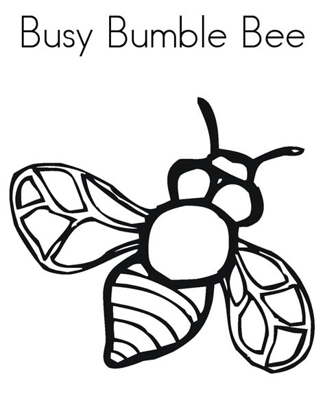 Free Printable Bumble Bee Coloring Pages For Kids