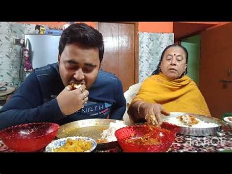 Eating Show Eating Rice With Begun Vaja Sim Vaja Dal Posto Bati