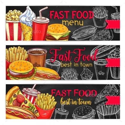 Pizza Vectors Graphicriver Page Fast Food Menu Fast Food