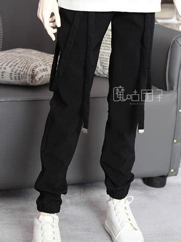 BJD Clothes Boy Black Trousers For 70cm SD MSD Ball Jointed Doll