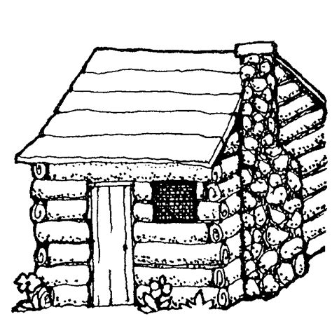 Log Cabin Coloring Pages - ClipArt Best