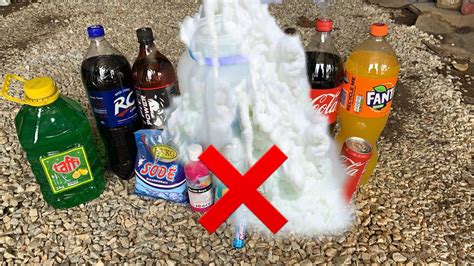 Go Wrong Experiment Mentos Vs Big Fanta Balloons Coca Cola Mtn Dew