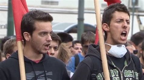 Greeks Protests Against Austerity Measures BBC News