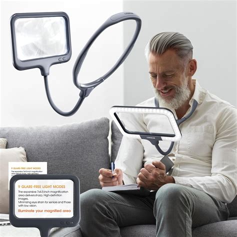 Amazon.com: Magnifying Glass with Light Hands Free: 5X Lighted Reading