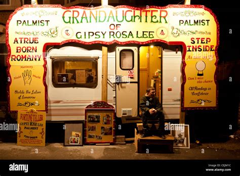 The Caravan Of A Fortune Teller At Goose Fair In Nottingham England