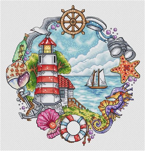 Sea Cross Stitch Cross Stitch Pattern Cross Stitch Pdf Etsy