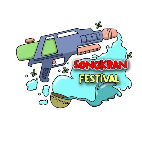 Pistola De Agua Festival De Songkran Diseño Clipart PNG Festival De