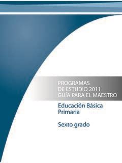 Educación Básica Primaria Sexto grado educaci 243 n b 225 sica